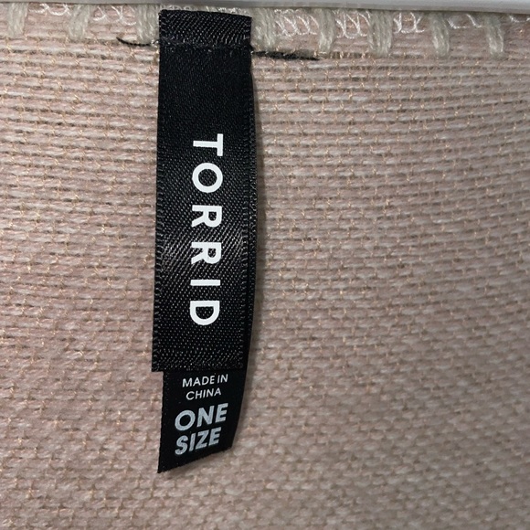 Torrid Light Pink & Tan Colorblock Ruana - Picture 7 of 7